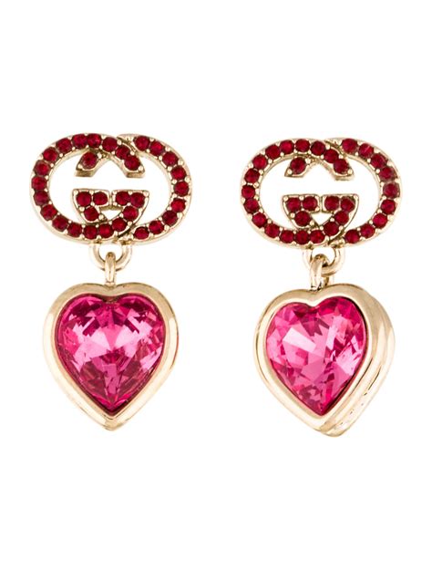 gucci heart ear rings|gucci orecchini earrings.